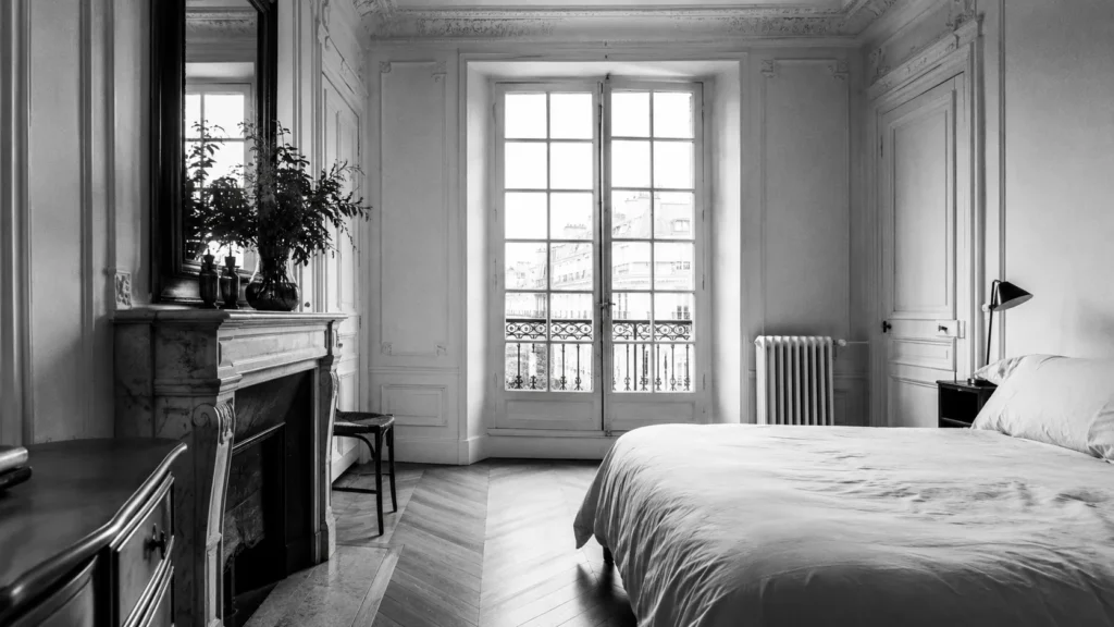 Main saupoudrant un désodorisant dans un bac à litière fermé, gros plan noir et blanc