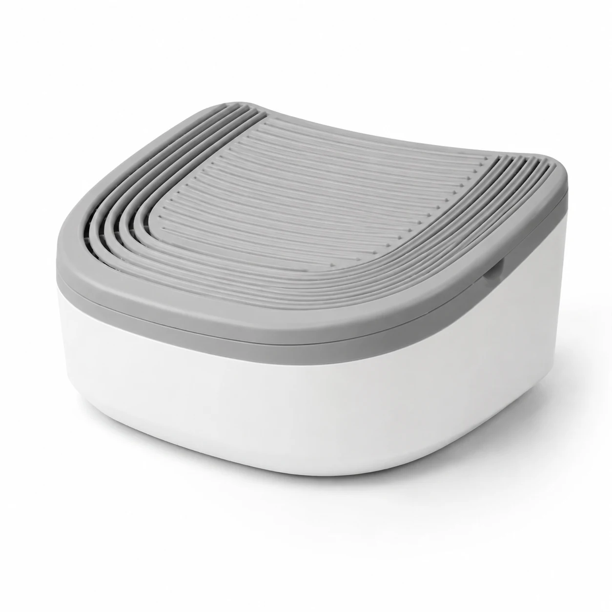 Marchepied blanc et gris compatible avec la litière automatique Furoomate PCT110