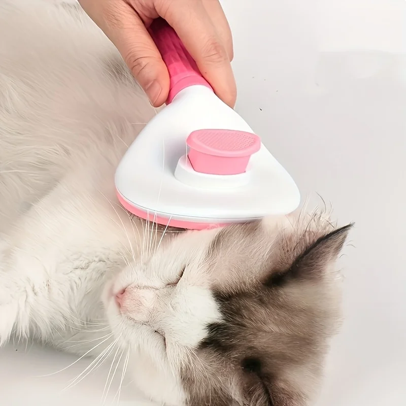 Brosse de toilettage à un bouton pour chien et chat – Image 2