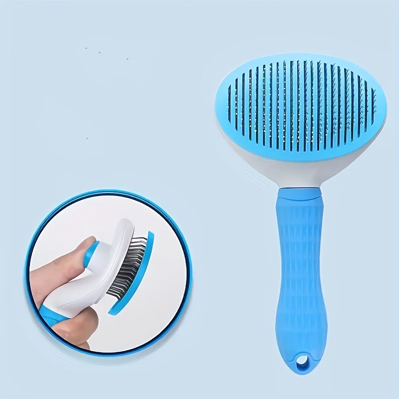 Brosse de toilettage à un bouton pour chien et chat – Image 4