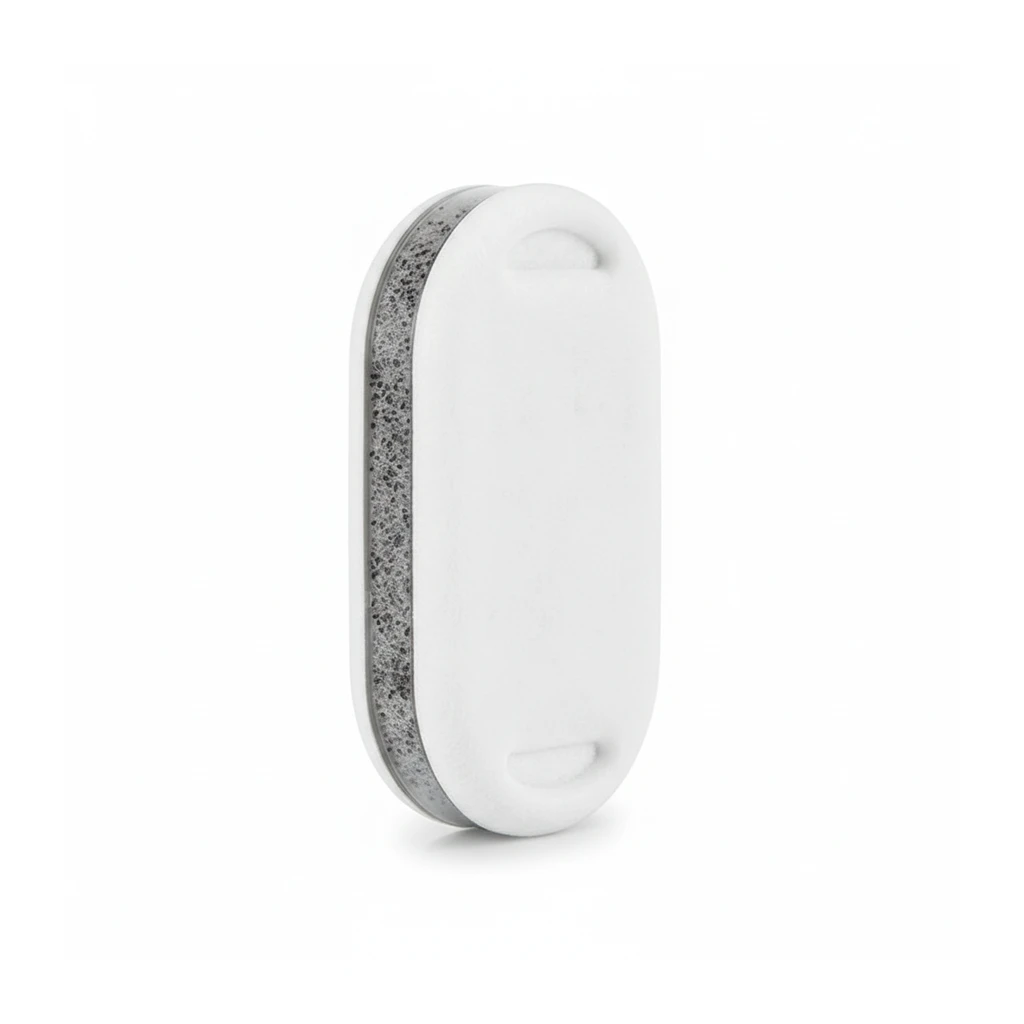Filtre ovale blanc vu de tranche