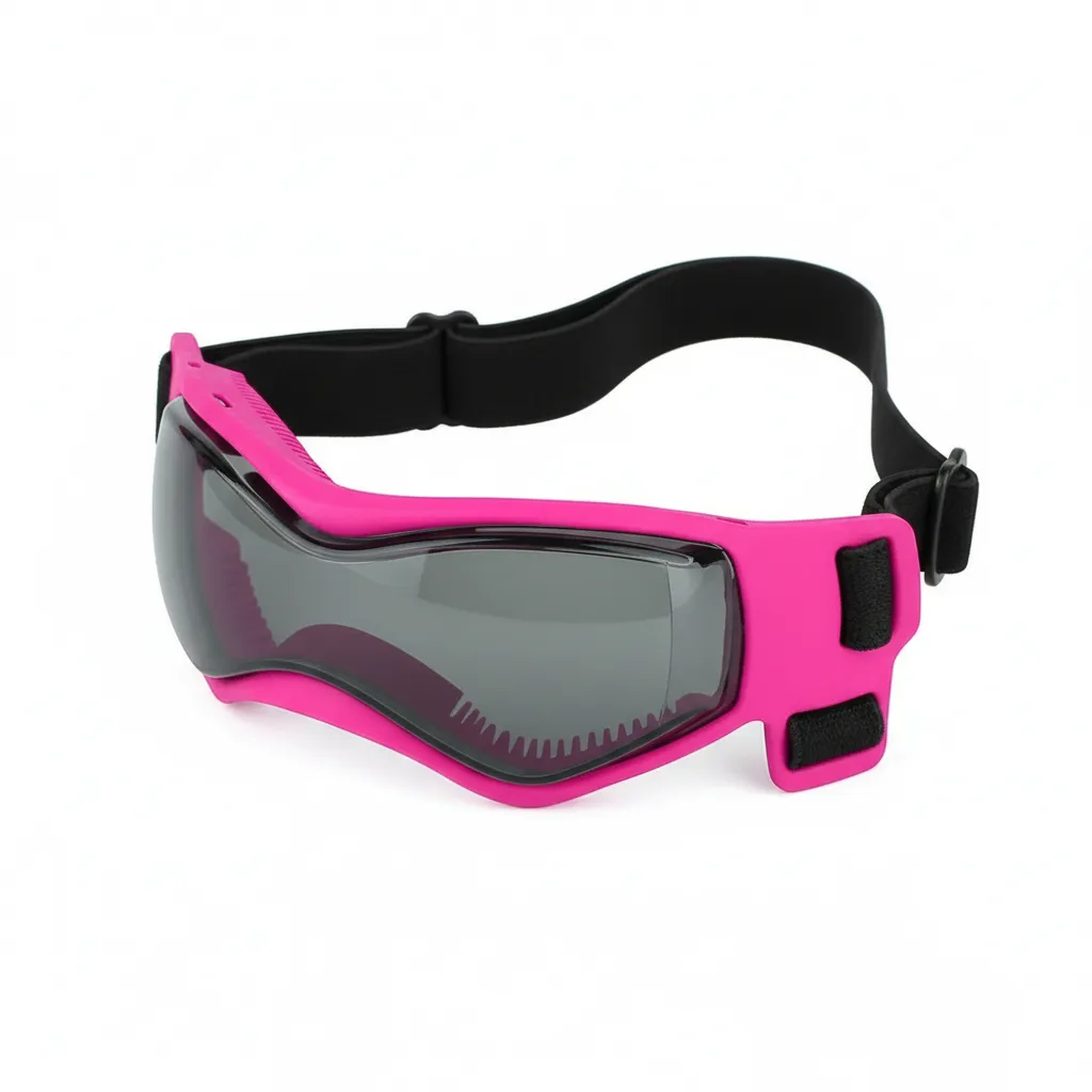 Lunettes de soleil pour chien à verres fumés, sangle à boucle et languettes velcro
