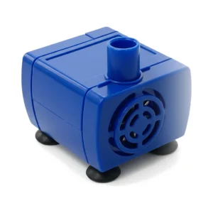 Pompe bleue pour fontaine à eau pour chat, tube de sortie sur le dessus et quatre ventouses